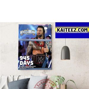 Roman Reigns Walks Into Wrestlemania 39 As Universal Champion ArtDecor Poster Canvas