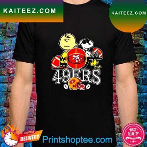San francisco 49ers snoopy dog and charlie brown T-shirt