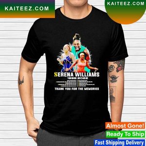 Serena Williams 1965-2022 thank you for the memories signature T-shirt