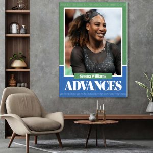 Serena Williams Advances After Beating No2 Ranked Anett Kontavei Poster Canvas