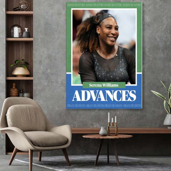 Serena Williams Advances After Beating No2 Ranked Anett Kontavei Poster Canvas