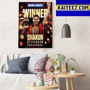 Shakur Stevenson Is Bud Light  Junior Lightweight Winner Decorations Poster Canvas