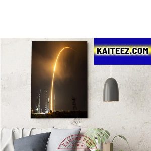 SpaceX Falcon Arching To Orbit Decorations Poster Canvas