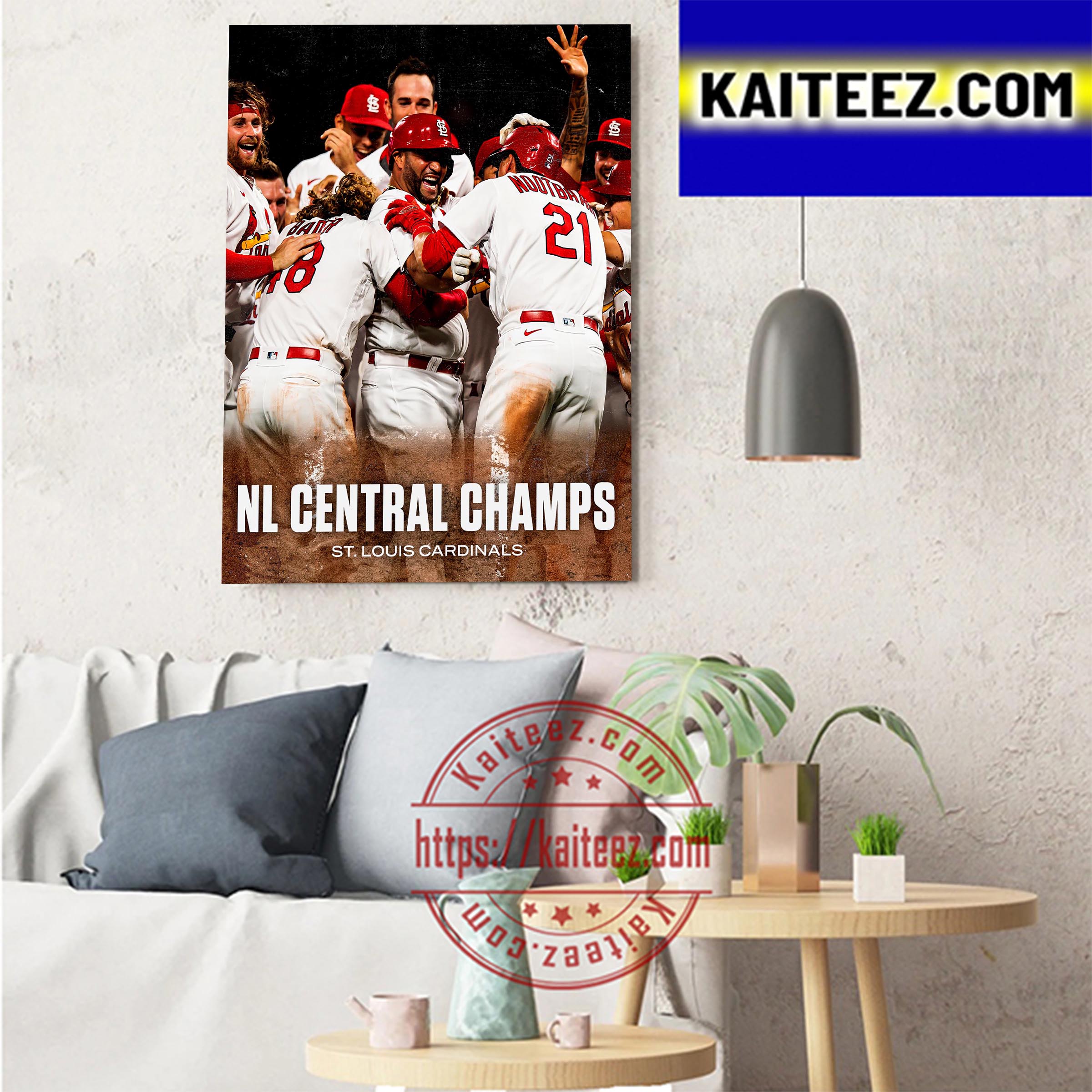 St Louis Cardinals 2022 NL Central Champions Home Decor Poster