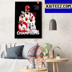 St Louis Cardinals 2022 National League Central Champions Art Decor Poster Canvas
