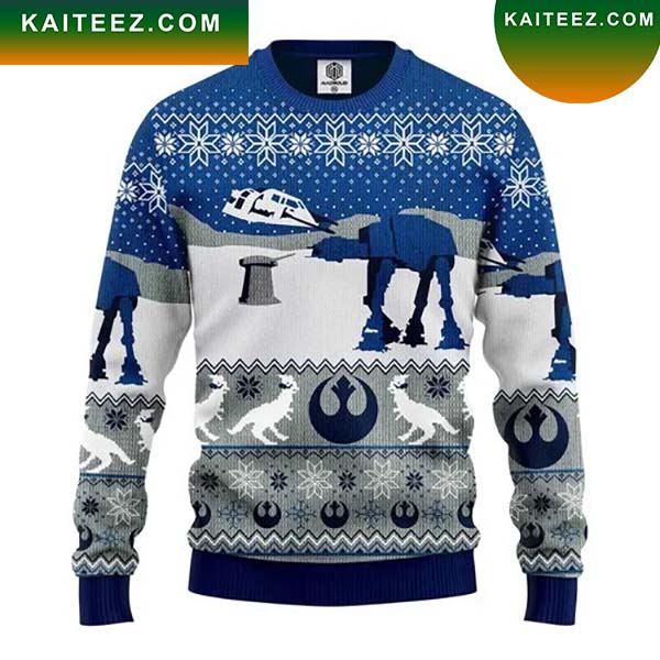 Star Wars Blue Winter Star Wars Christmas Ugly Sweater - Kaiteez
