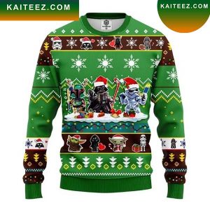 Star Wars Green Character Cute Star Wars Christmas Ugly Sweater