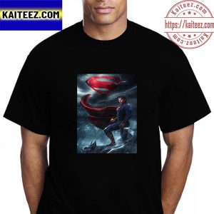 Super Man In Man Of Steel 2 Of DC Comics Vintage T-Shirt