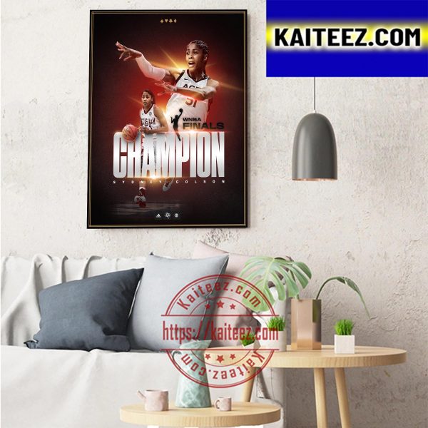 Sydney Colson Of Las Vegas Aces Is 2022 WNBA Finals Champion Art Decor Poster Canvas