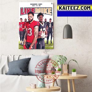 Tampa Bay Buccaneers x New Orleans Saints LikeMike NFL Artdecor Poster Cavas