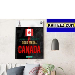 Team Canada Is 2022 IIHF Women’s World Champion ArtDecor Poster Canvas