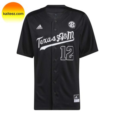 Texas A&M Aggies baseball Pattern White Red Baseball Jersey - Kaiteez