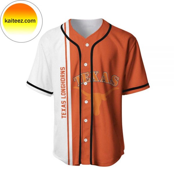 Texas Longhorns baseball Orange White Baseball Jersey