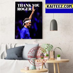 Thank You Roger Federer A Legendary Career Decorations Poster Canvas