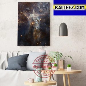 The Carina Nebula By James Webb Space Telescope JWST Art Decor Poster Canvas