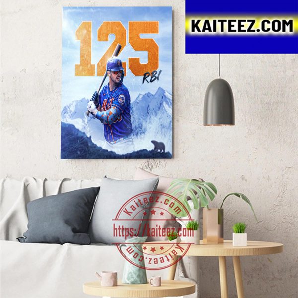 The New York Mets Polar Bear 125 RBI Art Decor Poster Canvas