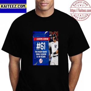 The New York Yankees Aaron Judge 61 AL HR Record Vintage T-Shirt