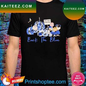 The Peanuts Chracters Great Pumpkin Back The Blue Charlie Brown Halloween T-Shirt