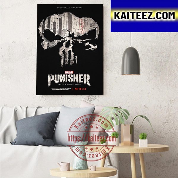 The Punisher Of Marvel Poster Movie Art Decor Poster Canvas