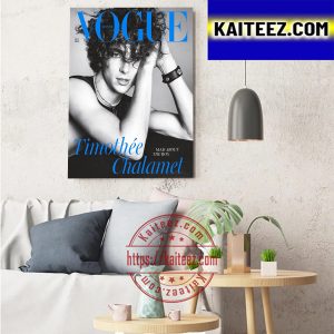 Timothee Chalamet On Cover British Vogue Art Decor Poster Canvas