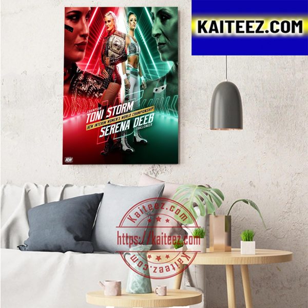 Toni Storm Vs Serena Deeb In AEW Interim Women’s World Championship Art Decor Poster Canvas