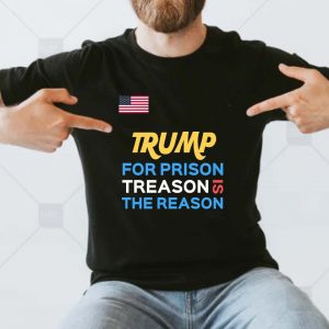 Trump for prison treason is the reason flag t-shirt