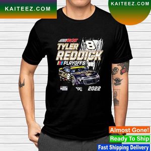 Tyler Reddick Checkered Flag Black 2022 NASCAR Cup Series Playoffs T-shirt