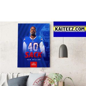 Von Miller Sack Buffalo Bills NFL Decorations Poster Canvas