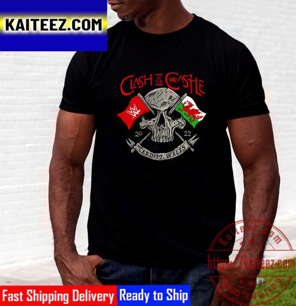 WWE Clash At The Castle 2022 Skull Vintage T-Shirt