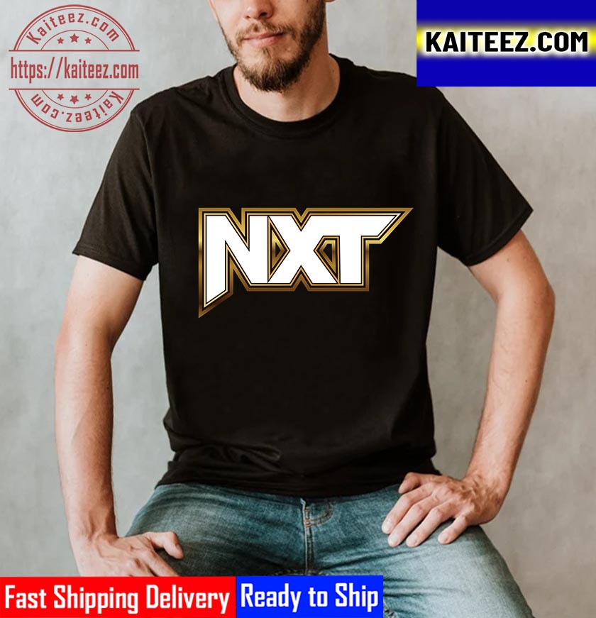 WWE NXT New Logo Black And Gold Vintage T-Shirt - Kaiteez