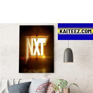 WWE New NXT Logo Black And Gold Decorations Poster Canvas
