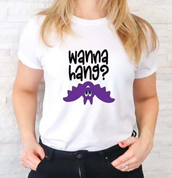 Wanna Hang Bat Vamper Disney Funny Halloween T-shirt