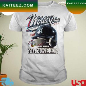 World series 1998 new york yankees helmets baseball T-shirt