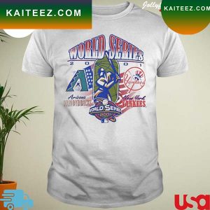 World series 2001 Arizona diamondbacks and new york yankees baseball us flag T-shirt