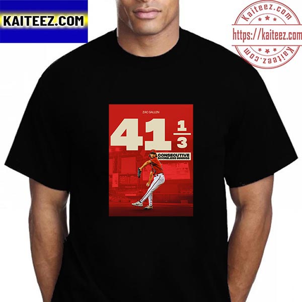 Zac Gallen Consecutive Scoreless Innings Vintage T-Shirt