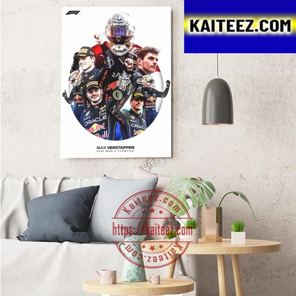 2022 F1 World Champion Is Max Verstappen Art Decor Poster Canvas