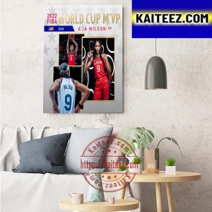 2022 FIBA World Cup MVP Is Aja Wilson Art Decor Poster Canvas