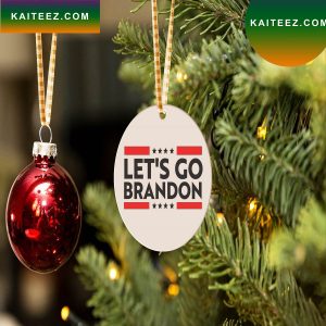 2022 Lets Go Brandon Funny Quotes Circle Christmas Ornament