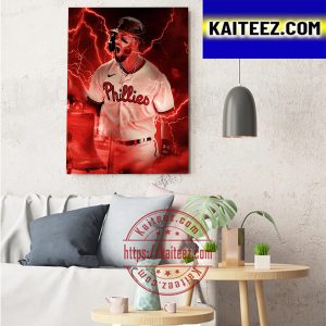 2022 NLCS MVP Is Bryce Harper For Philadelphia Phillies In MLB Art Decor Poster Canvas