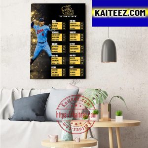 2022 Rawlings Sports Gold Glove Award AL Finalists Art Decor Poster Canvas
