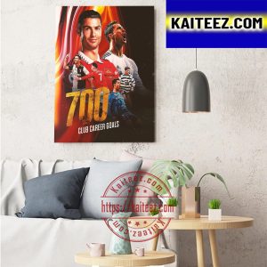 700 Club Career Goals For Cristiano Ronaldo Art Decor Poster Canvas