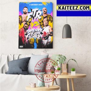AEW Dynamite FTR Vs Swerve In Our Glory Art Decor Poster Canvas