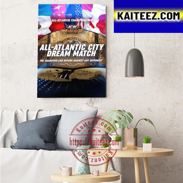 AEW Rampage All Atlantic City Dream Match Art Decor Poster Canvas