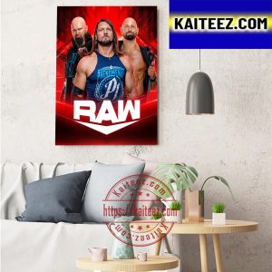 AJ Styles Doc Gallows Karl Anderson Is Back In WWE Raw Art Decor Poster Canvas