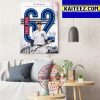 Aaron Judge 62 Home Runs In AL Single Season HR Leader Wall Art Poster Canvas