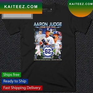 Aaron Judge Home Run King American League Single Season Record Signature T-Shirt