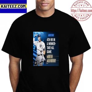 Aaron Judge New York Yankees 4th HR In A Winner Take All Game Most In MLB History 2022 ALDS Vintage T-Shirt