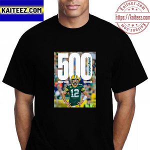 Aaron Rodgers Is NFL History With 500 TD Passes Vintage T-Shirt