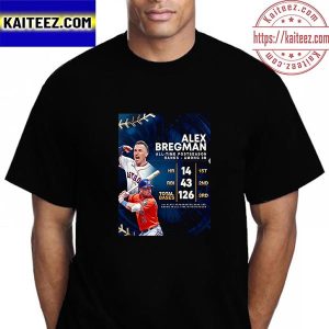 Alex Bregman Of Houston Astros All Time Postseason Ranks Among 3B Vintage T-Shirt