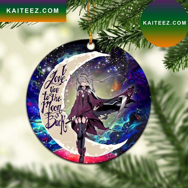 Anime Girl Soul Eate Love You To The Moon Galaxy Mica Circle Ornament Perfect Gift For Holiday